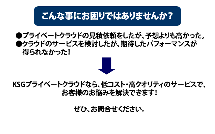 こんな方におすすめ、高機能で低コストのプライベートクラウド