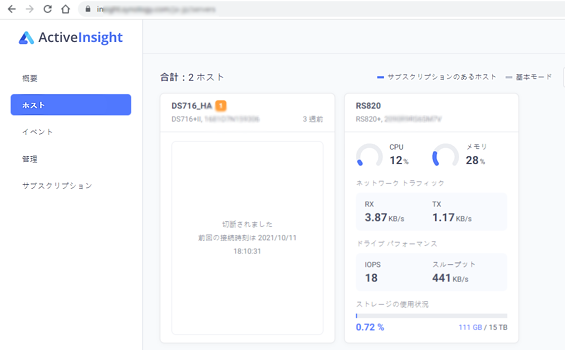 Active Insight 常時モニタリング